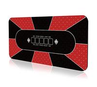 YUZPKRSI Tapis de Poker 180 x 90 cm, Professionnelle Texas Holdem Tapis de Poker pour 10 Joueurs, Pliable Table de Poker Portable Tapis de Cartes pour Jeux de Poker