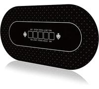 YUZPKRSI Tapis de Poker 180 x 90 cm, Professionnelle Texas Holdem Tapis de Poker pour 10 Joueurs, Pliable Table de Poker Portable Tapis de Cartes pour Jeux de Poker