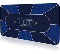 YUZPKRSI Tapis de Poker 180 x 90 cm, Professionnelle Texas Holdem Tapis de Poker pour 10 Joueurs, Pliable Table de Poker Portable Tapis de Cartes pour Jeux de Poker