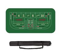 YUZPKRSI Tapis de Poker 180 x 90 cm, Tapis de Toile en Caoutchouc pour Tapis Poker Pliable Portable avec Sac de Transport pour Jeux de Poker, Blackjack