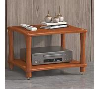 Yuzu Support audio rétro en bois massif à 2 niveaux pour composants stéréo, armoire AV pour lecteurs DVD/CD, meubles de cinéma maison