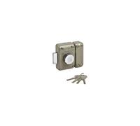 Yale Verrou YV25 à bouton et cylindre Ø23 mm, longueur 40 mm, 5 goupilles, 4 clés, beige