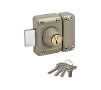 YV25DE-40 Verrou cylindre double 5 goupilles diametre 23 mm - longueur 40 mm - 4 clés - beige