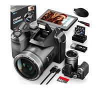 YVAAASIYC Appareil Photo numérique 4K 64MP 16X, Appareil Photo à Bascule, adapté aux débutants en Photographie, Facile à Prendre en Main et à Utiliser.