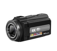 YVAAASIYC Caméra vidéo 4K 48 MP, Zoom 16x, écran 3 Pouces, Microphone, écran Tactile, Vision Nocturne Infrarouge, Wi-FI, caméras de vlog, Web(Standard)