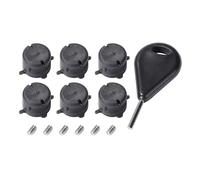 YVAAASIYC Kit d'accessoires for gouvernail de Queue Planche Surf, 6 pièces, for Bouchons d'ailerons Style FCS, Laisse G5, boîte Fournitures for