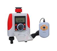 YVAAASIYC Minuterie d'arrosage de Jardin à Deux Sorties Électrovanne électronique numérique Ensemble capteur Pluie/d'humidité(with Humidity Sensor)