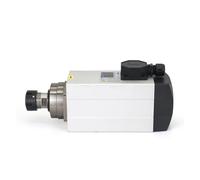 YVAAASIYC Moteur de Broche CNC refroidi par air 7,5 KW 9 KW 380 V 220 V ER32 18000 TR/Min 300 Hz 900 Hz GDF60-18Z for fraiseuse de Gravure CNC(with Base,7.5KW 380/V)