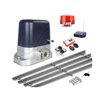 YVAAASIYC Moteur d'ouverture de Portail Coulissant électrique Automatique Robuste de 900 à 1200 kg avec télécommande 2PS, Supports en Acier de 4 m for déplacer Le Portail(Kit 6)