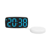 YVAAASIYC Réveil numérique LED, Affichage de la température et Date, luminosité réglable, vibreur 12/24 h, Horloge électronique for Gros dormeurs(WBL)