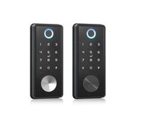 YVAAASIYC Serrure d'empreinte digitale de maison intelligente wifi intelligent serrure porte électronique à pêne dormant biométrique(Black)