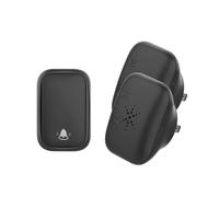 YVAAASIYC Sonnette sans Fil for l'extérieur, Ensemble de carillons étanches, Auto-alimentés, 38 chansons Bienvenue, contrôle à très Longue Distance, Sonnette Porte(1button 2receiver-B)