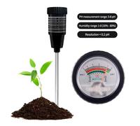 YVAAASIYC Testeur de pH et d'humidité du Sol Portable 2 en 1 for Jardin avec sonde métallique de 295 mm/160 mm de Long, kit de testeur de Sol étanche(295mm Long)