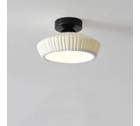 YVAMNAD Luminaires Plafond 27Cm Plafonnier Moderne Exquis Abat-jour Céramique Luxe Lampe Plafond Maison Lampe Plafond Semi-encastrée Lampes Plafond Économie D'énergie Proximité Lampe Plafond Café Loft