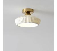 YVAMNAD Luminaires Plafond 27Cm Plafonnier Moderne Exquis Abat-jour Céramique Luxe Lampe Plafond Maison Lampe Plafond Semi-encastrée Lampes Plafond Économie D'énergie Proximité Lampe Plafond Café Loft