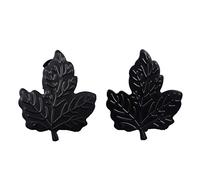 YVAN MOINS CHER Lot De 2 Pinces À Rideaux en Métal Décor Feuille Servant D'embrasse pour La Décoration De Vos Fenêtres Ou Baie- Petit Modèle Cette Pince Servira d'attache pour Votre Voilage- Noir