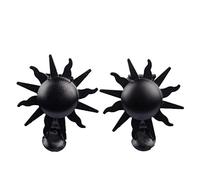 YVAN MOINS CHER Lot De 2 Pinces À Rideaux en Métal Décor Soleil Servant D'embrasse pour La Décoration De Vos Fenêtres Ou Baie- Grand Modèle Cette Pince Servira d'attache pour Votre Voilage- Noir