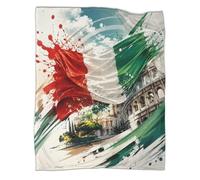 YVASPQRTW Plaid Microfibre Flag Architecture Impression 3D Doux Salon