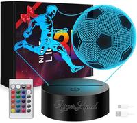 YverLand Lampe LED en forme de footballeur, 16 couleurs et télécommande. Décoration sportive pour chambres et bureaux. Cadeau communion, anniversaire, rois (Footballeur)