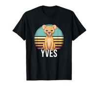 Yves - Beau nom de garçon avec Un Lion Mignon T-Shirt
