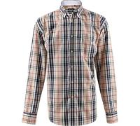 Yves Enzo Chemise à carreaux écossais pour homme 2XL-6XL, Noir/beige/rouge, 3XL
