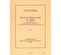 Yves le monnier : lecture simultanee pour debutant volume 1 - cle de sol et fa