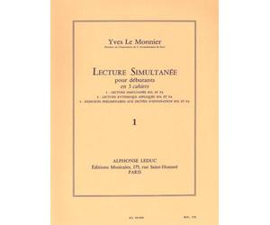 Yves le monnier : lecture simultanee pour debutant volume 1 - cle de sol et fa