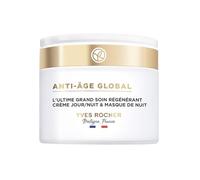 Yves Rocher Anti-âge Global - Crème de jour régénérante, crème de nuit et masque de nuit - Soin intensif pour une beauté intemporelle chez les femmes