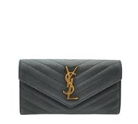 Yves Saint Laurent Vintage - Pre-owned Cassandra Matelasse Long Wallet - Femme - Pre-owned - Noir - Taille: ONE Size