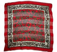Yves Saint Laurent Vintage - Pre-owned Coton foulards - Femme - Pre-owned - Rouge - Taille: ONE Size