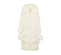 Yves Salomon, Femme, Manteaux, Blanc, Taille: 40 FR Doudoune 110cm