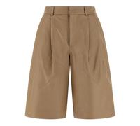 Yves Salomon - Nappa Bermuda Shorts - Femme - Shorts - Beige - Taille: 34 FR