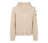 Yves Salomon - Pull à col roulé avec boutons - Femme - Pulls - Beige - Taille: 38 FR