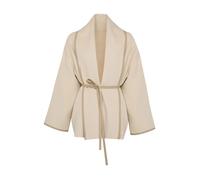 Yves Salomon - Veste drapée double face en laine mélangée - Femme - Blouses et Chemises - Beige - Taille: 42 FR