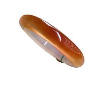 Yvessvi Bracelet Ding Jing en agate naturelle pure - Calcédoine - Style ancien - Très fin - Article fin - Anneau interdit