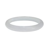 Yvessvi Bracelet en jade naturel Fengshui pour femme - Agate bleu glacier violet calcédoine - Bracelet Dingdang - Grande pierre - Calcédoine