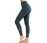Yvette Leggings de Sport Femme Mesh Opaque Taille Haute Pantalon de Yoga Doux Respirant Grande Taille Pilates Fitness Voyage Gym Gris-192 S