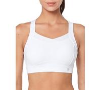 Yvette Soutien-gorge de sport pour femme - Maintien solide avec crochet et œillet - Grandes tailles - Course à pied - Fitness, Blanc., 4XL