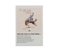 YVFCIRXTT Bad Bunny Nadie Sabe Lo Que Va A Pasar Mañana Impression d'art moderne Décoration murale de style rétro pour salon, cuisine, café, café, affiche imperméable 20 x 30 cm, sans cadre