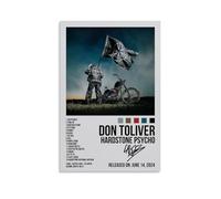 YVFCIRXTT Hardstone Psycho-Don ToliverAffiche murale de style rétro imperméable pour salon, cuisine, café, 50 x 75 cm, style sans cadre