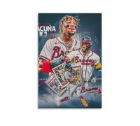 YVFCIRXTT Ronald Acuña Jr. Affiche murale imperméable de style rétro pour salon, cuisine, café, 50 x 75 cm, style sans cadre