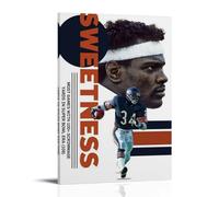 YVFCIRXTT Walter Payton Affiche murale imperméable de style rétro pour salon, cuisine, café, 40 x 60 cm, style cadre