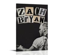 YVFCIRXTT Zach Bryan Affiche murale imperméable style rétro pour salon, cuisine, café, 50 x 75 cm, style cadre
