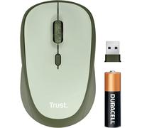 Yvi+ Souris sans Fil Silencieuse avec Conception Durable, 800-1600 DPI, pour Gauchers et Droitiers, R¿¿cepteur USB Stockable, Mouse Compacte pour PC, Ordinateur Portable, Mac - Vert