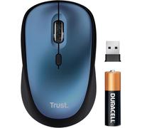 Yvi+ Souris sans Fil Silencieuse avec Conception Durable, 800-1600 DPI, pour Gauchers et Droitiers, R¿¿cepteur USB Stockable, Mouse Compacte pour PC, Ordinateur Portable, Mac - Bleu