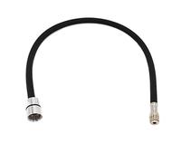 Yviv1yn Flexible de Douche, F1 / 2 M15 * 1 Tuyau d'eau Flexible de Nylon tressé for la Cuisine 60cm Tuyau de Robinet Tuyau de Robinet Tube de Filature Noir Gris Plomberie Torsion