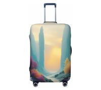 YVNKHKU A Lively Little River Housse de valise extensible - Durable, anti-rayures, convient aux bagages de 45,7 à 81,3 cm, facile à laver et protection de voyage, noir, Medium