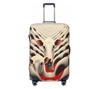 YVNKHKU A Sheep Housse de valise extensible - Durable, anti-rayures, convient aux bagages de 45,7 à 81,3 cm, facile à laver et protection de voyage, noir, X-Large