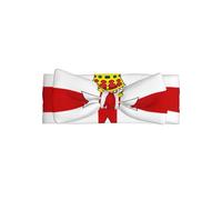 YVNKHKU Bandeaux en nylon doux avec nœuds extensibles pour nouveau-né, nourrisson, enfant, motif drapeau de l'Irlande du Nord