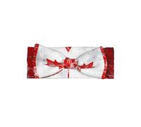 YVNKHKU Bandeaux rétro en nylon doux avec nœuds extensibles pour nouveau-né et enfant Motif drapeau du Canada